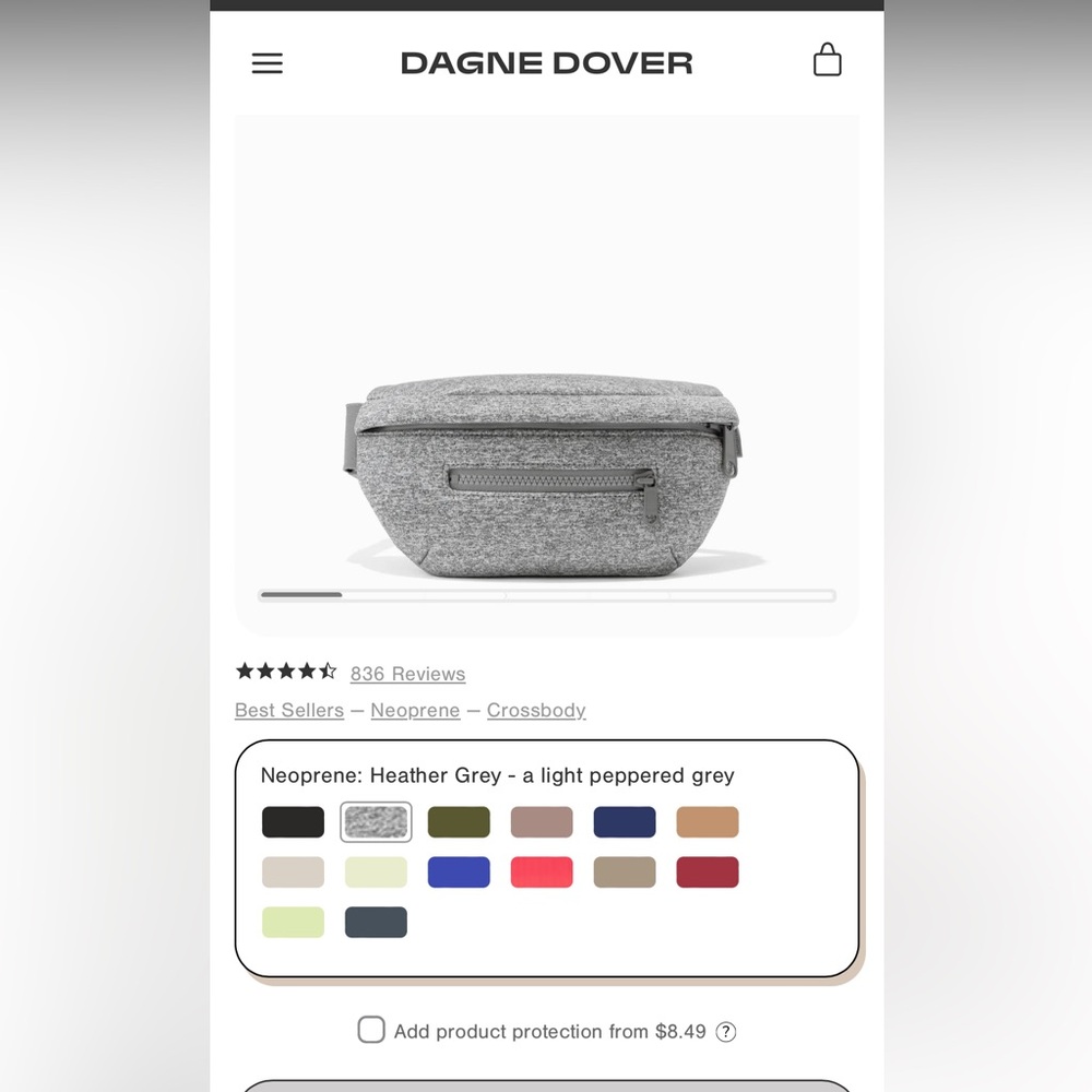 Dagne Dover Heaver Gray Fanny Pack